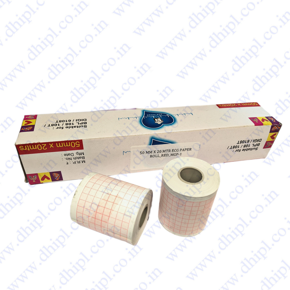 50 Mm X 20 Mtr Ecg Paper - Color: Orange Graph