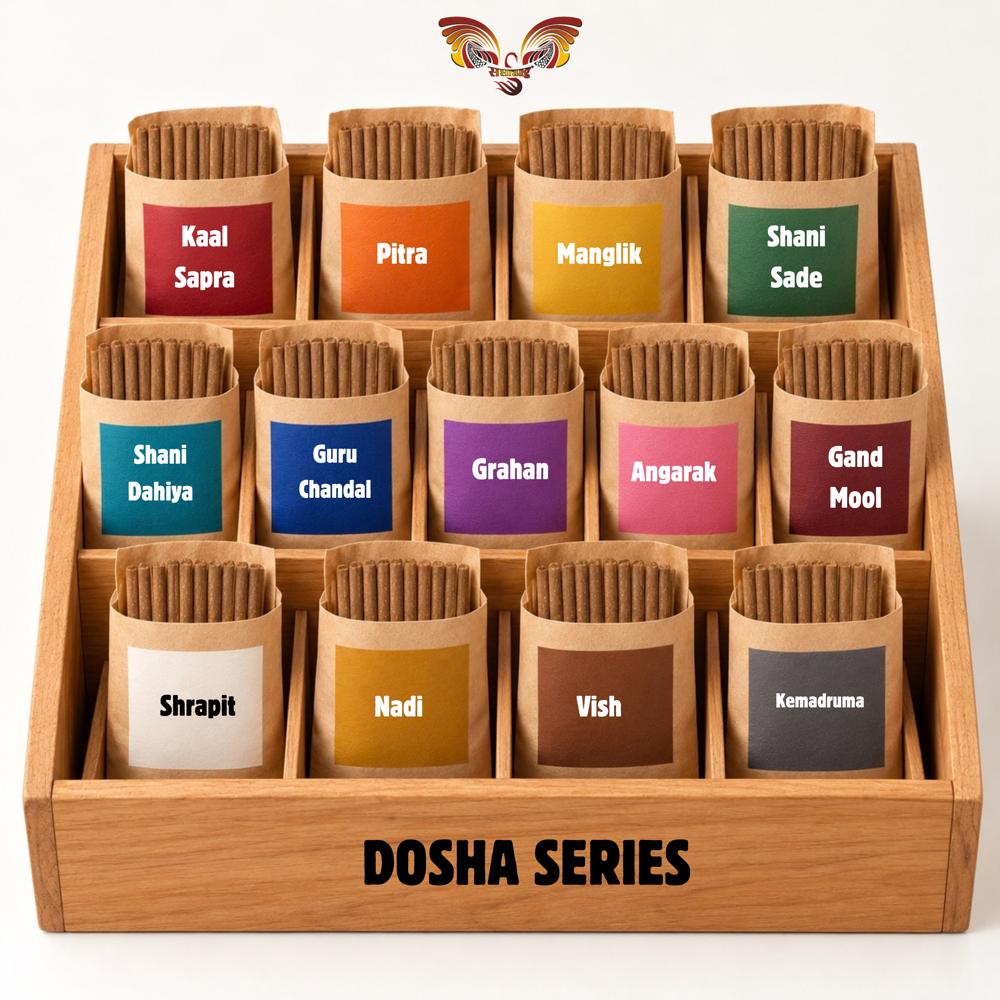 Dosha Nivaran Cowdung Dhoop Sticks - 13 Astrology Remedy Dhoop Sticks