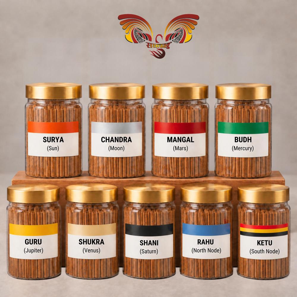 Natural Cow Dung Navagraha Dhoop Sticks - 9 Graha Dhoop Sticks