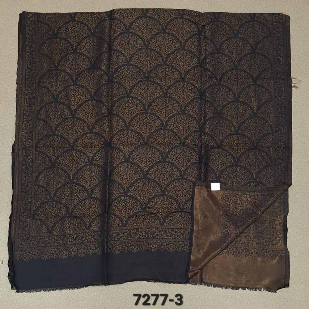 Fine Wool Moon Light Zari Reversible Jacquard Shawls