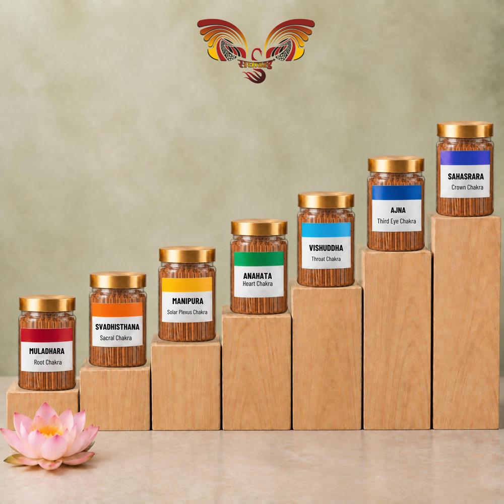 Seven Chakra Cowdung Organic Incense Dhoop Sticks