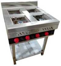 Stainless Steel Four Burner Cooking Range