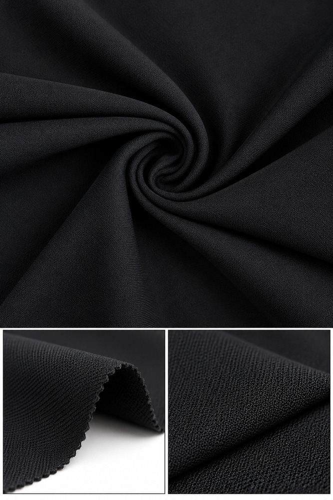 Black SAP Matty Knitted Fabric