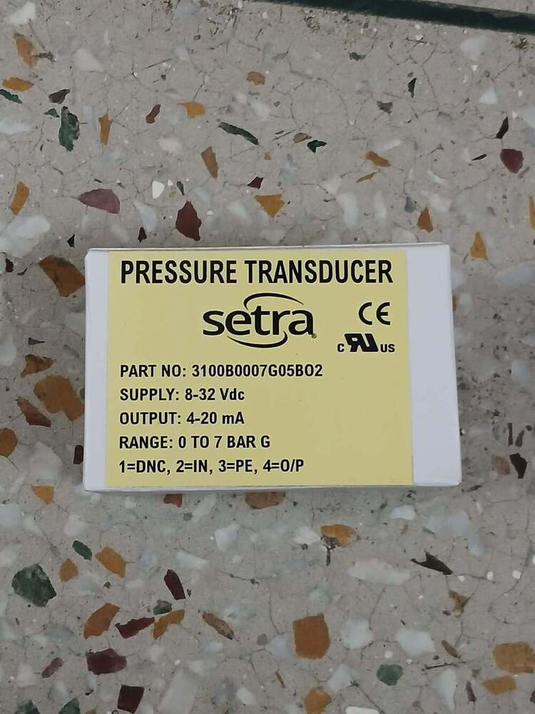 SETRA Pressure Transmitter Part No. 3100B0007G05BO2 Range 0 to 7 Bar