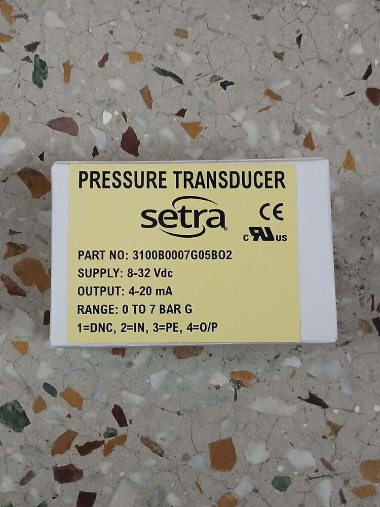 SETRA Pressure Transmitter Part No. 3100B0007G05BO2 Range 0 to 7 Bar