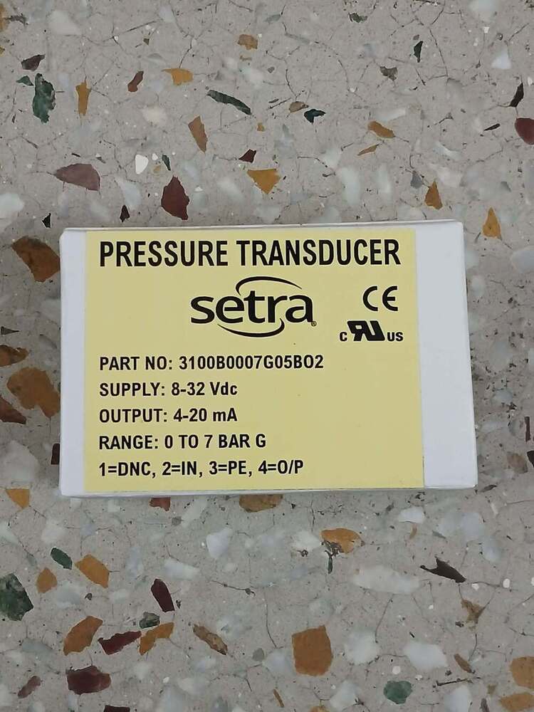 SETRA Pressure Transmitter Part No. 3100B0007G05BO2 Range 0 to 7 Bar