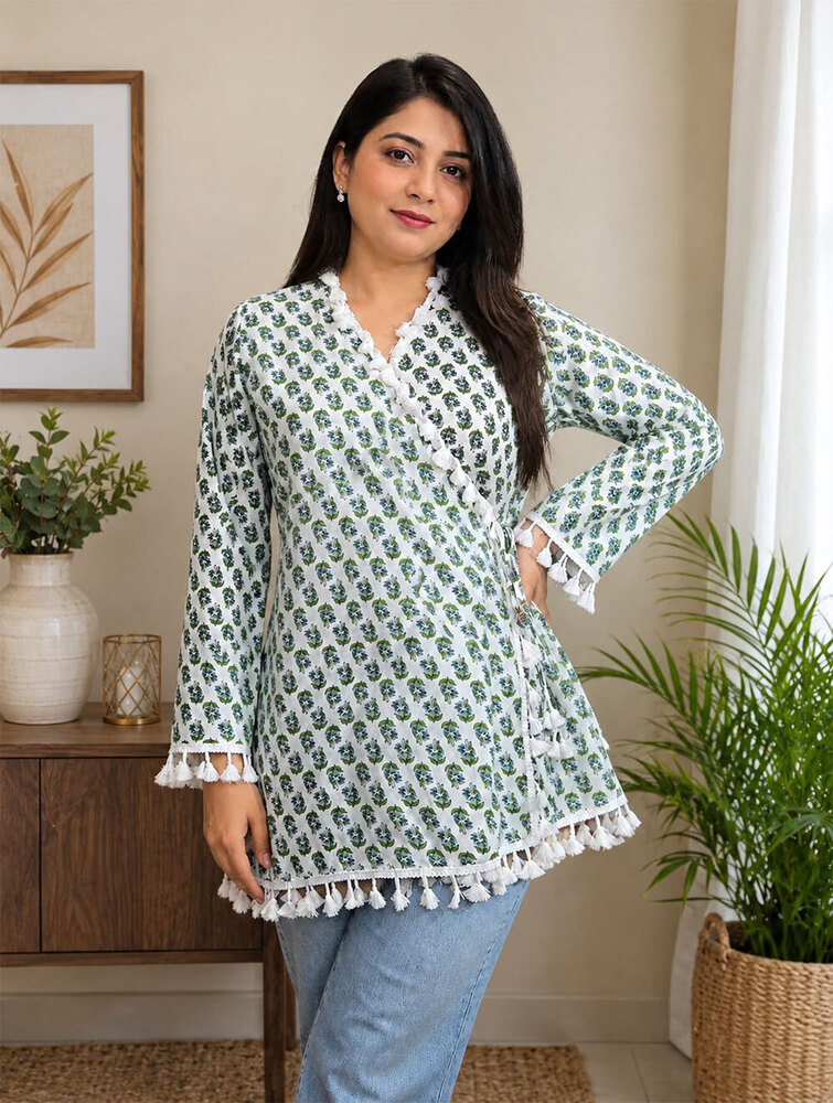 Short Kurti Angrakha Style