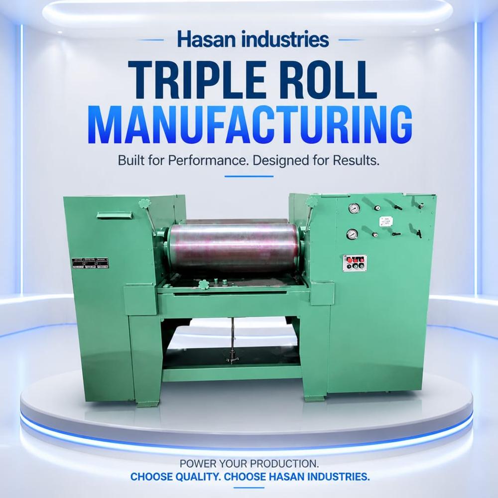 Hydraulic Triple Roll Mill - General Use: Grinding