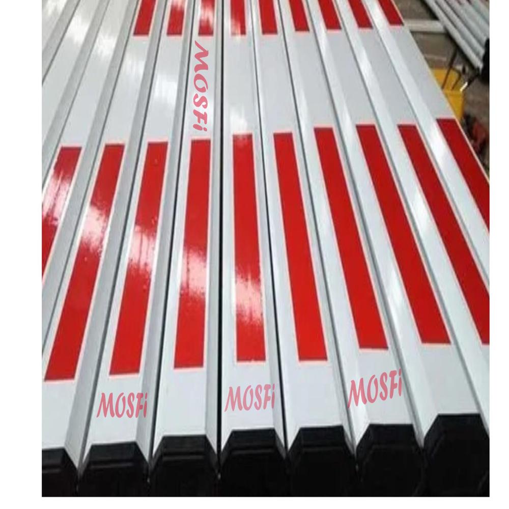 Boom Arm - Color: White With Red Reflective Strips
