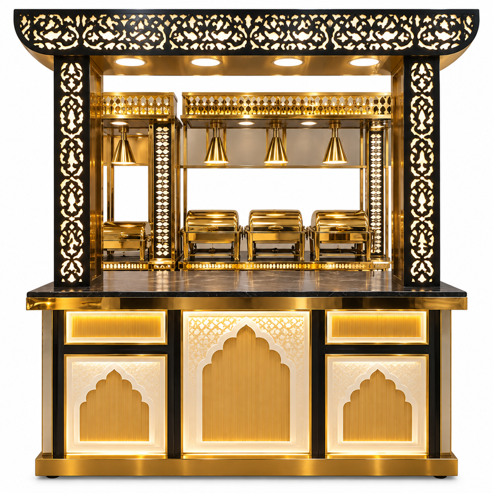 Designer Stainless Steel Catering Counter