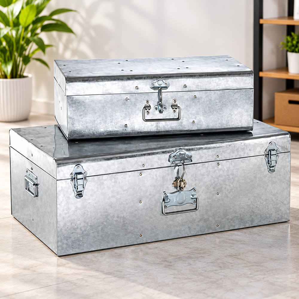 Steel Trunk Box - Color: Silver