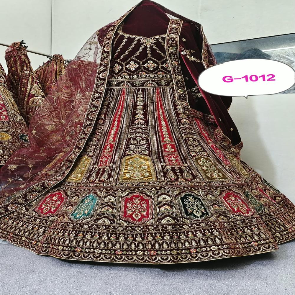 Maroon Regal Multicolor Embroidered Lehenga Set