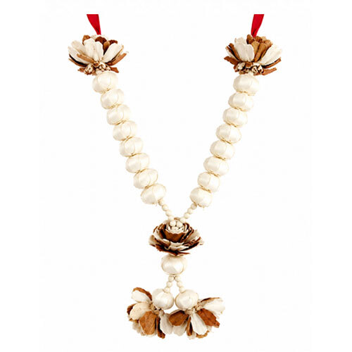 White Sola Surbhi 1 step-14 inch-36 cm
