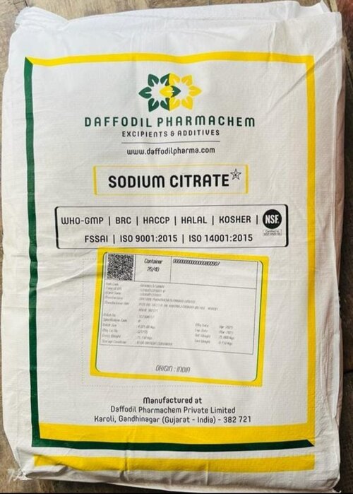 Sodium Citrate - Application: Food & Beverage Additive