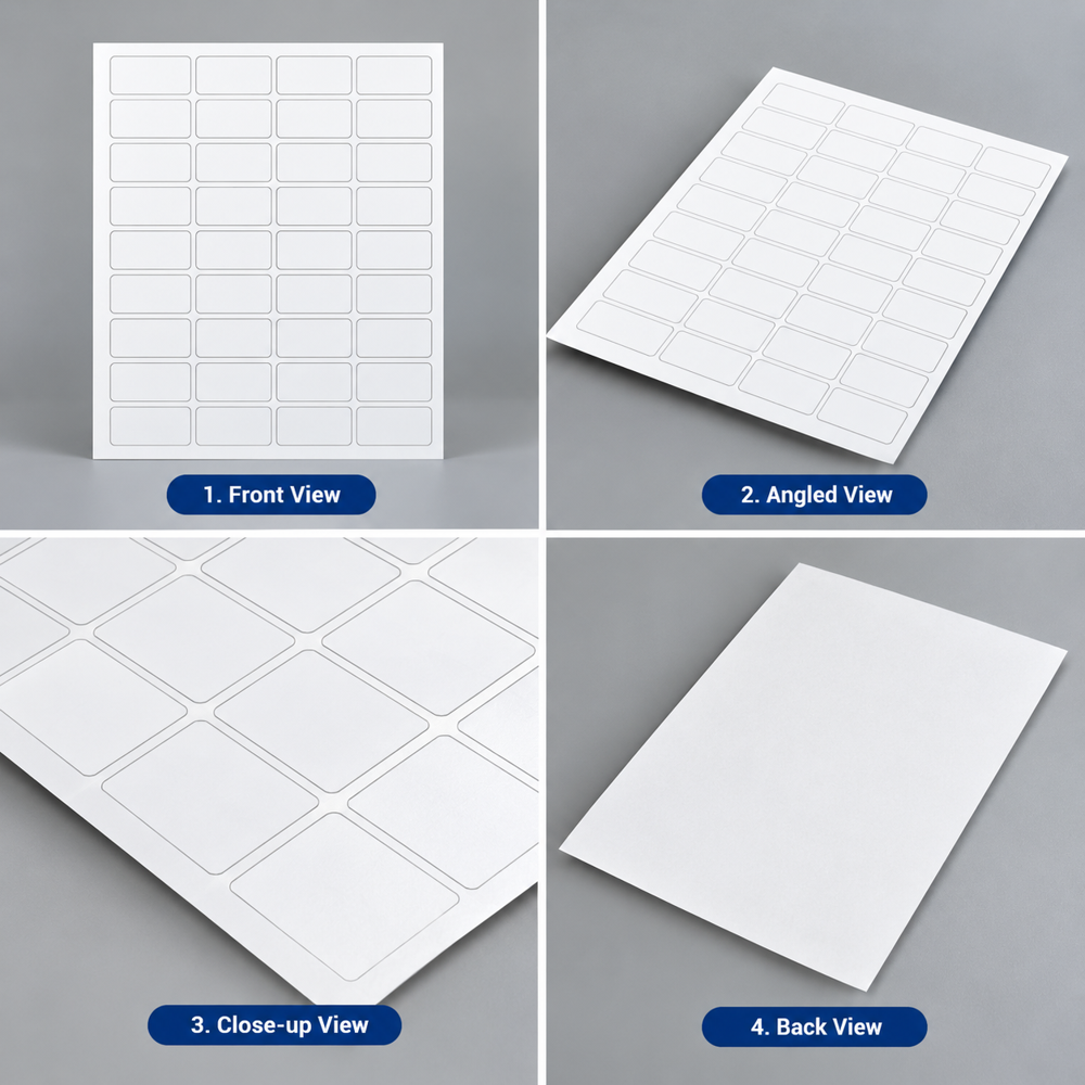 Plain Sticker Sheets - Color: White