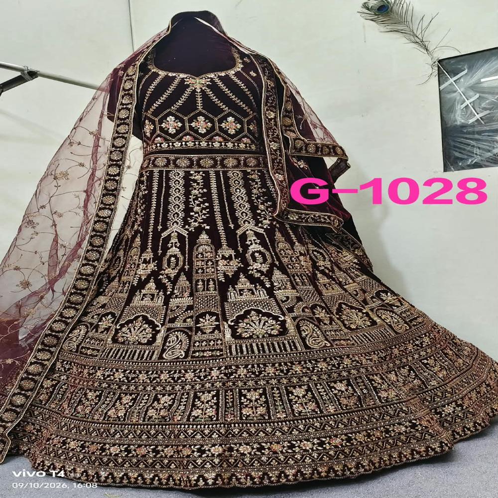 Regal Burgundy Heritage Embroidered Lehenga