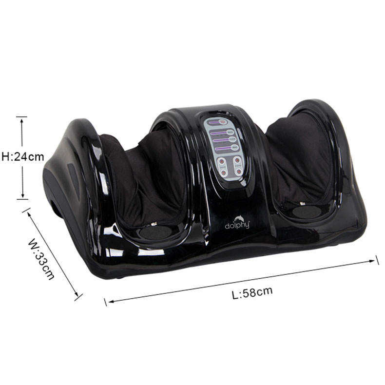 Electric Foot Massager with Kneading & Rolling Function - Black