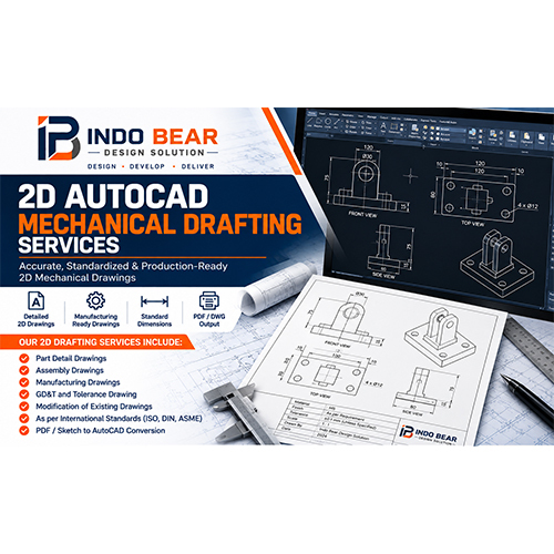 2D AutoCAD Mechanical Drafting Drawing Services