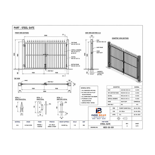 Steel Gate Drawing Services