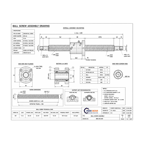 Screw Assembly Drawing Services