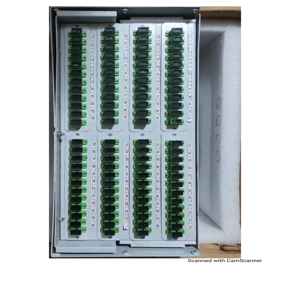 96-Port Fiber Management System (Fms) Green - Color: Light Grey And White