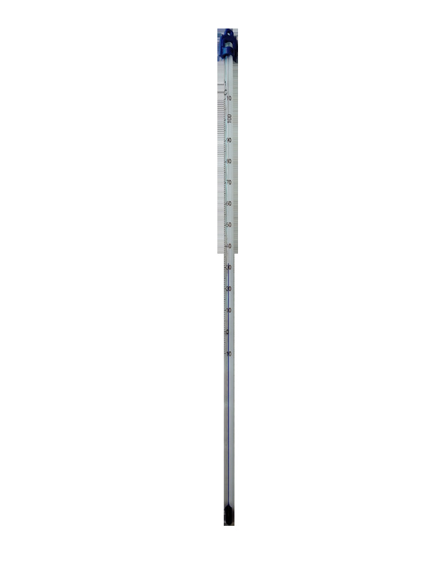 Laboratory glass thermometer Mercury free blue Range