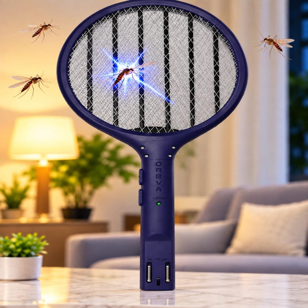 OREVA ORMR-107 Mosquito Racket Rechargeable Electrical  mosquito Racket