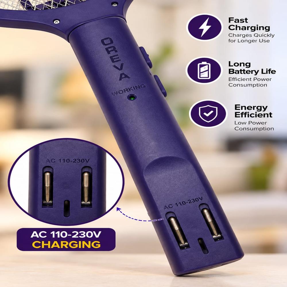 OREVA ORMR-107 Mosquito Racket Rechargeable Electrical  mosquito Racket