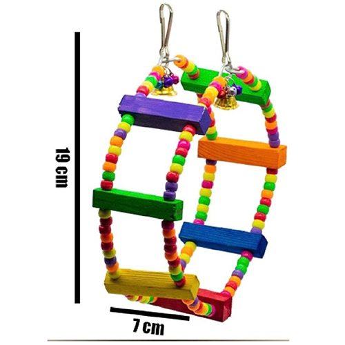 WS-10 Colourful Beaded Bird Swing Toy