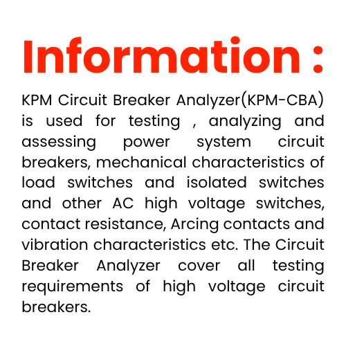 KPM CB Analyzer, Circuit Breaker Analyzer