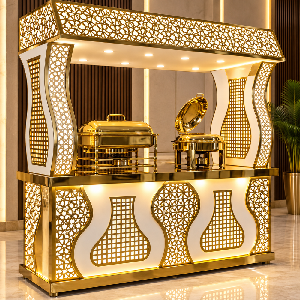 Stainless Steel Buffet Presentation Counter