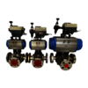 3 Way Ball Valve With Pneumatic Actuator With Positioner