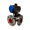 3 Way Jacked Ball Valve With Pneumatic Actuator