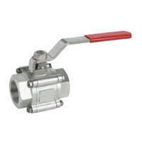 Three Piece Screwed End Ball Valve
