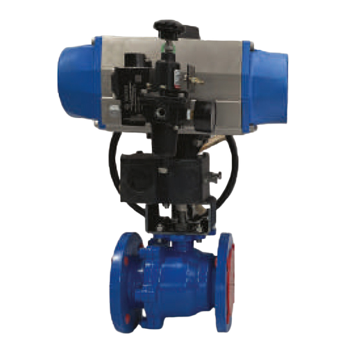 Two Piece Flanged Pneumatic Actuator With Positioner