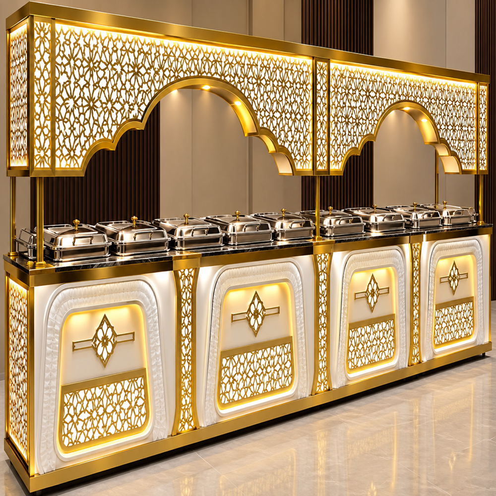 Designer Hotel Buffet Serving Counter