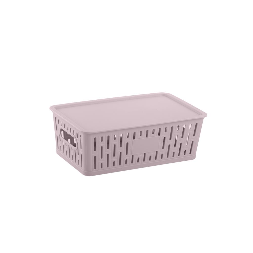 Plastic Brick Net Small Basket with Lid