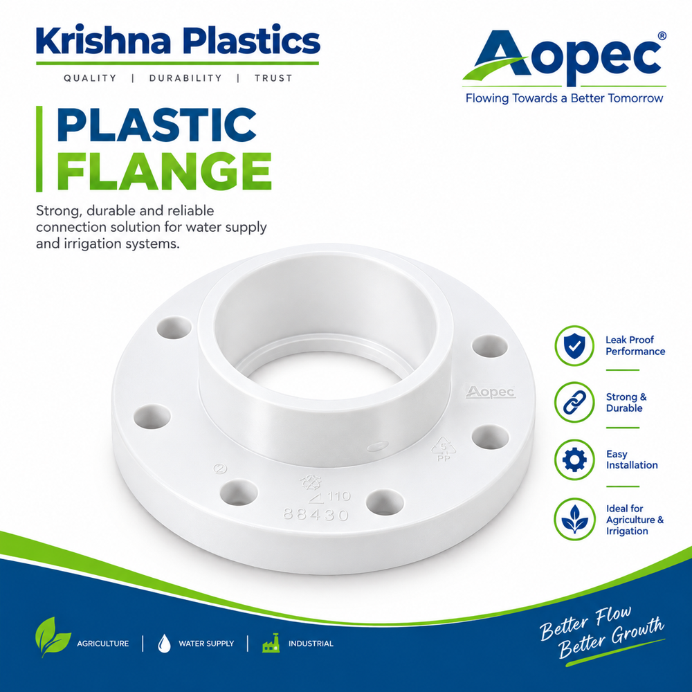 Plastic Flange - Color: White