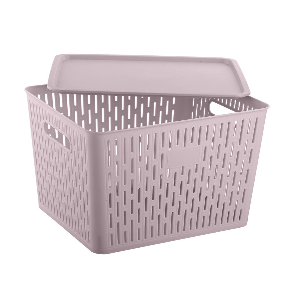Plastic Brick Net Large Basket With Lid