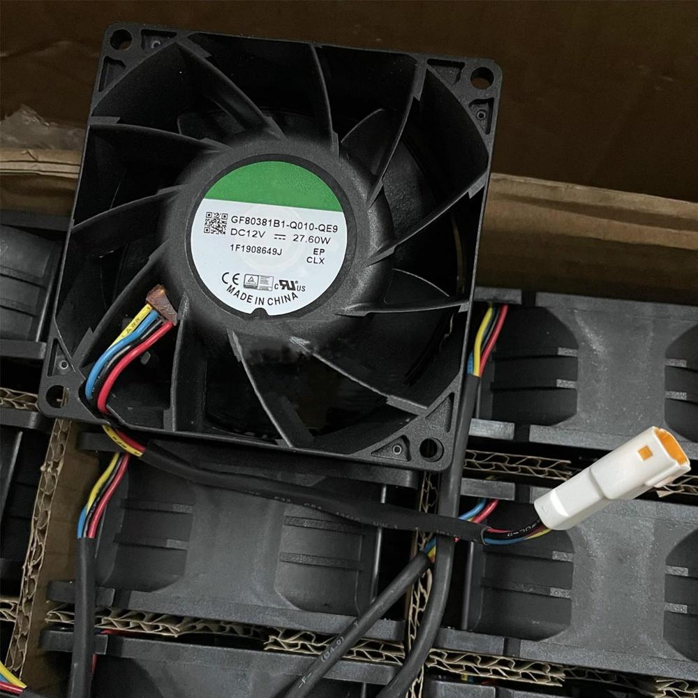 Sunon Gf80381B1-Q010-Qe9 12V Dc 27.60W 8038Mm Ball Bearing Industrial Axial Cooling Fan - Blade Material: Plastic