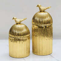 Gold Decorative Glass Hamper Jar