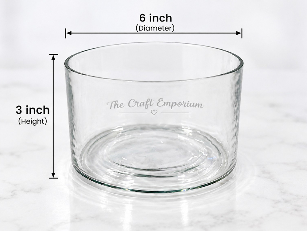 6x3 Inch Clear Glass Cylindrical Vase For Planter Use