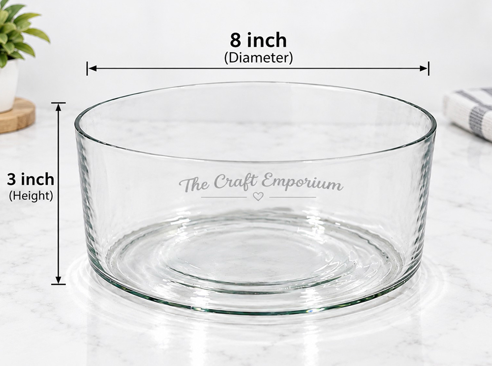 8x3 Inch Clear Glass Cylindrical Vase For Planter Use