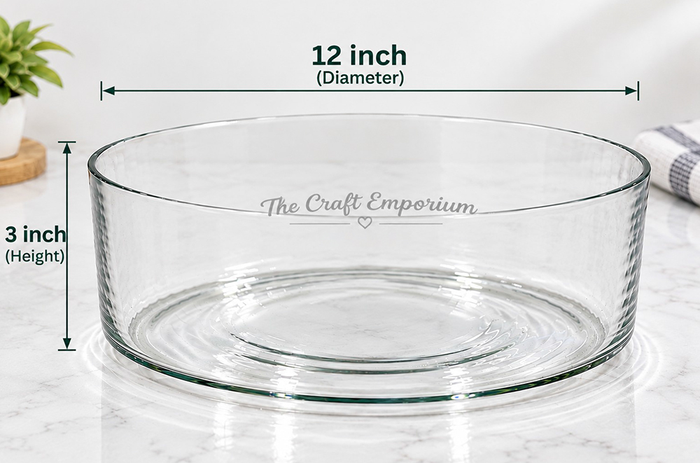 Clear Glass Cylindrical Vase