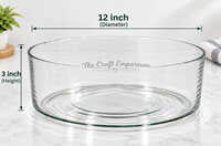 12x3 Inch Clear Glass Cylindrical Vase For Planter Use