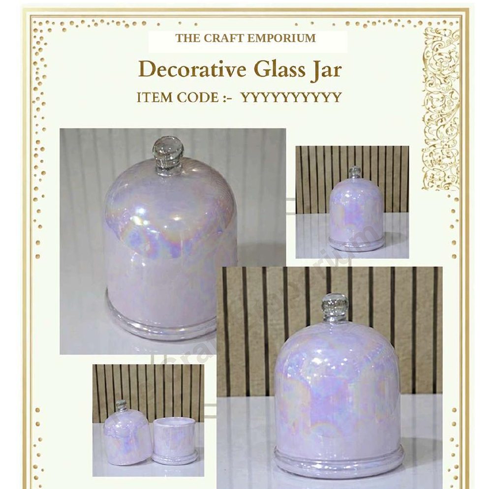 Rainbow Decorative Glass Jar