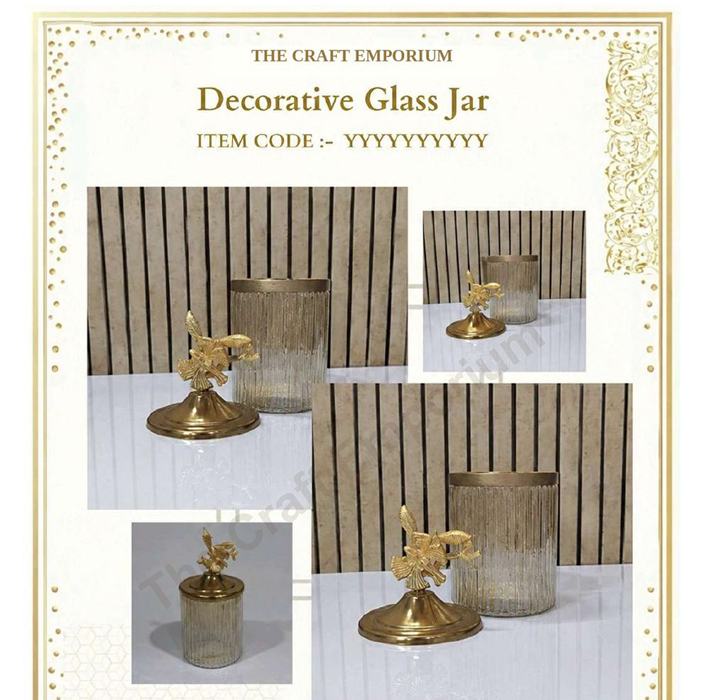 Gold Decorative Glass Jar