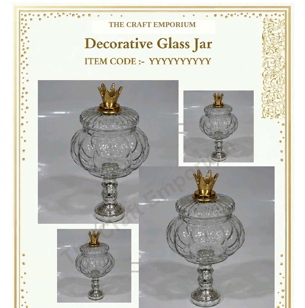 Transparent Decorative Glass Jar