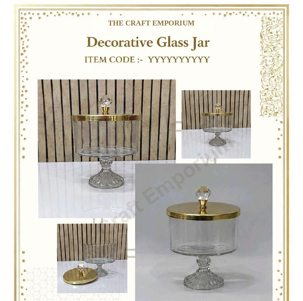 6x8 Inch Transparent Decorative Glass Jar