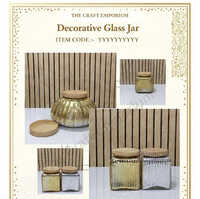 Gold And Silver Decorative Glass Jar